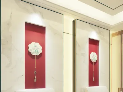 private style room New Chinese 3D model