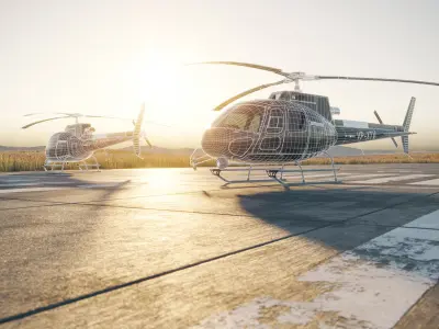 Military helicopter 3D model