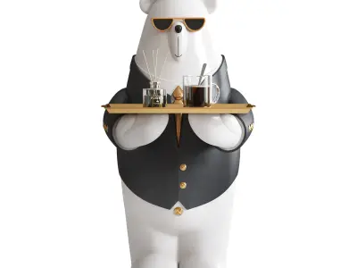 Sculpture Modern Bear Polar 3D model