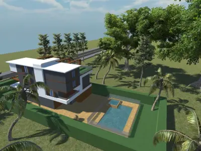 3D Office Extarior Free 3D model