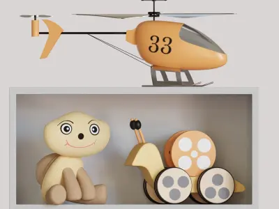 Decor set for kids 12 3D model