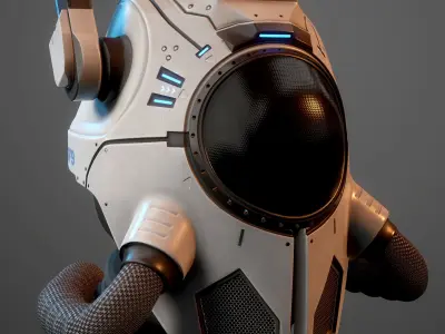 Sci fi alien futuristic helmet da1 3D model