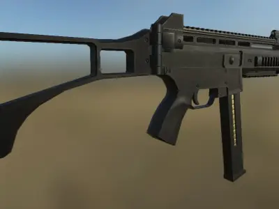 Ump 45 Low Poly Low-poly 3D model