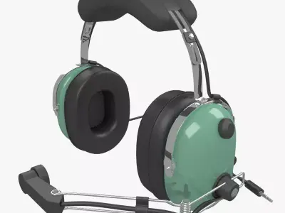 Headset aviator 3D model