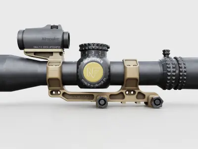 Badger Ordnance Condition One Modular 34mm and 30mm Scope Mount Free low-poly 3D model