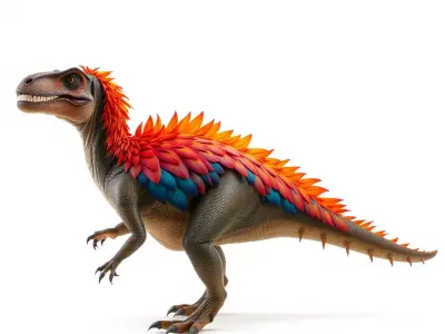 Fiery Feathered Dinosaur model pack Low-poly 3D model