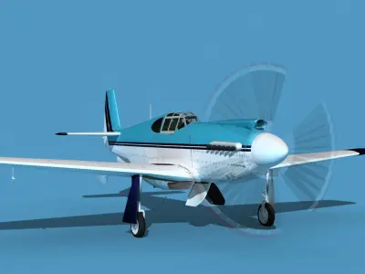 North American A-36A Apache S01 Racer 3D model