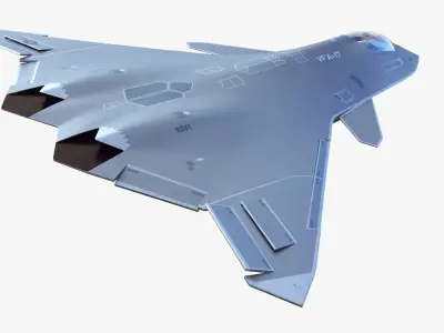 Future Fighter Jet 2050 3D model