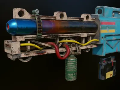 Laser Rifle Low-poly 3D model