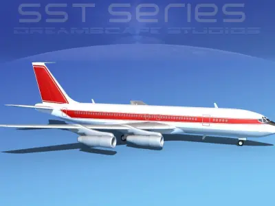 Boeing 707-320 SS Corporate 4 3D model