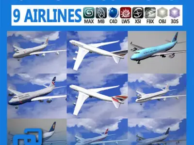 Pack - 747 Collection 3D model