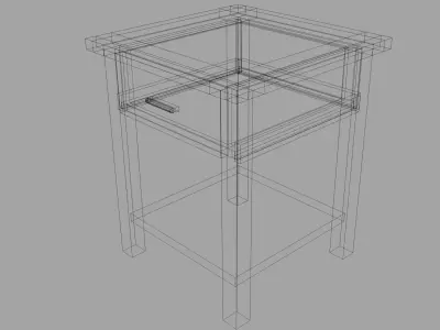 Bedside table Free low-poly 3D model order