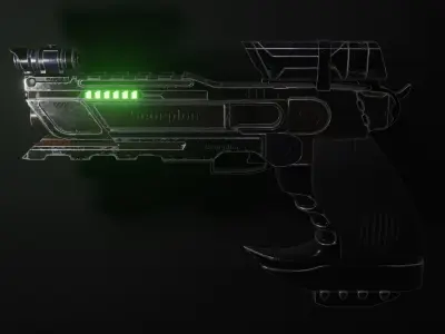 Scorpion Custom Sci-fi Gun Design Low-poly 3D model