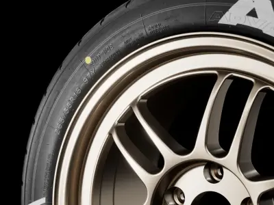 Yokohama Advan A052 Big Logos Dust 3D model