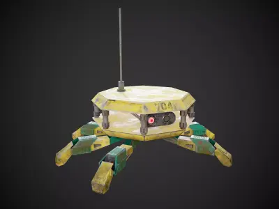 Military drone Low-poly 3D model