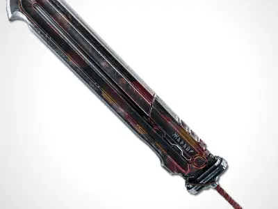 Heavy Full Metal Sword - Remake Low-poly 3D model