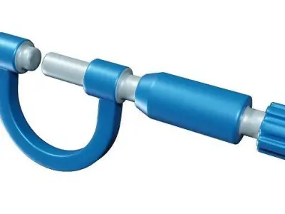 Classic Screw Gauge Toy Low-poly 3D model