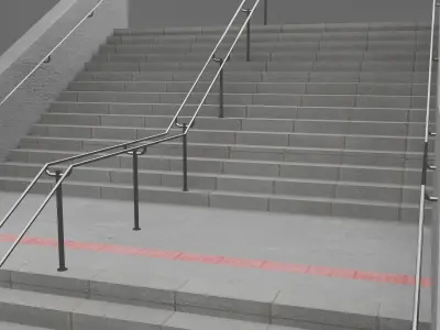 Stairs stair railing - stair railing 3D model