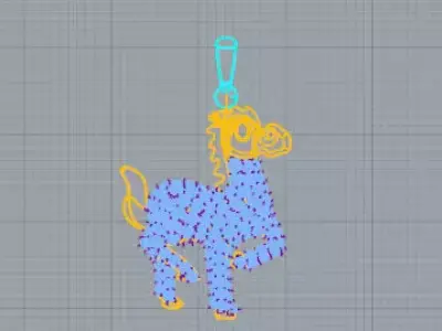 Pendente Asino Free 3D model