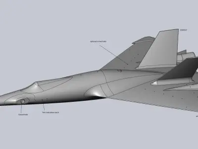 Printable High Speed Drone RC Body 3D print model
