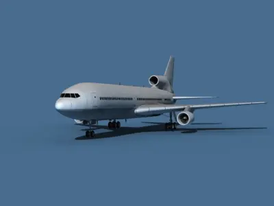 Lockheed L-1011-50 Unmarked 2 3D model