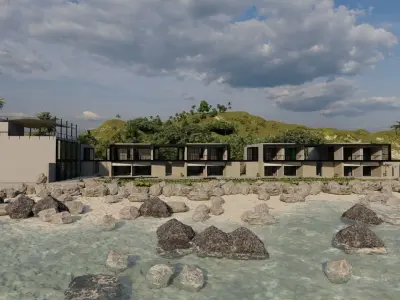 Hotel Beach 3D model