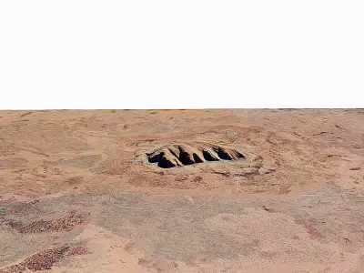 Uluru Mountain - Ayers Rock Low-poly 3D model