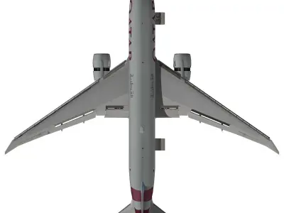 Boeing 777-200F Qatar Airways Cargo 3D model