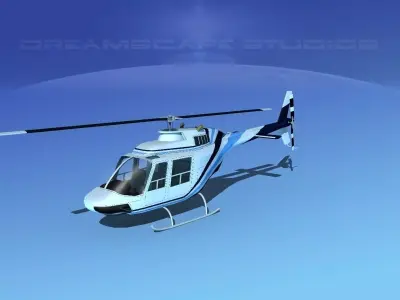 Bell 206 JetRanger V06 3D model