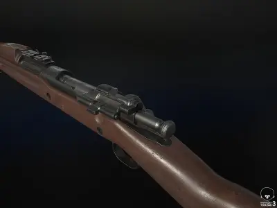 M1903 A3 Rifle Low-poly 3D model