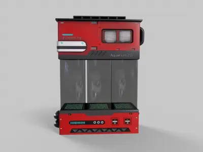 Sci-Fi Aquarium V1- 002 Low-poly 3D model