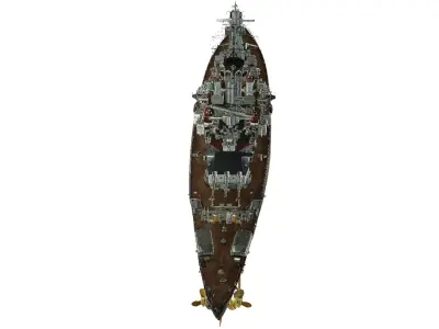 WWII Deutschland-Class Pocket Battleship 3D model
