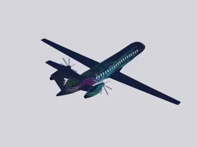 Embraer NG Turboprop Low-poly 3D model