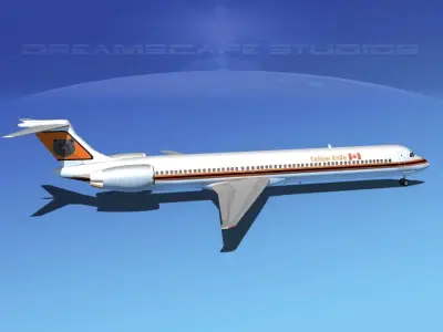 Douglas MD-80 Yellow Knife Air 3D model