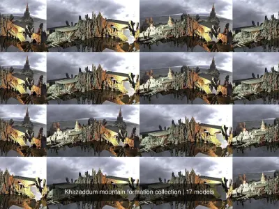 Khazaddum mountain formations 3D Model Collection