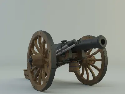 historic cannon war 3D model
