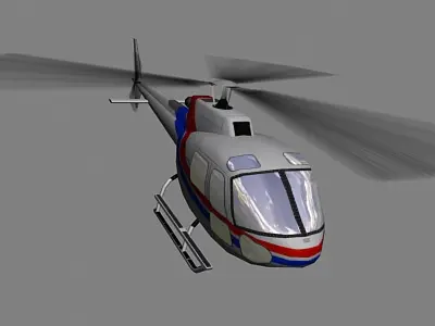 As-350 V2 Helicopter Low-poly 3D model