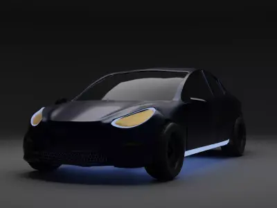 Tesla Car Model 3 Free low-poly 3D model
