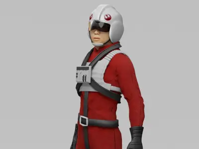 REBELLION PILOT RIGGED 3D model