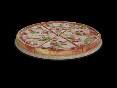 Pasties dumplings and pizzas Meat Feast Pizza 3D model