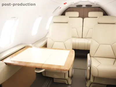 Learjet 31 cabin - interior 3D model