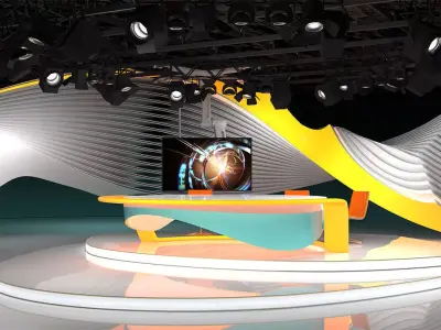 Virtual TV Studio 03 3D model