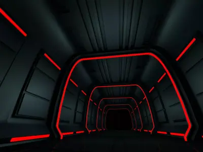 Sci Fi Corridor 3D model 172
