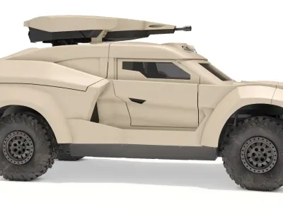 Cockerill I-X Armored Vehicle with Combat Turret 3D model