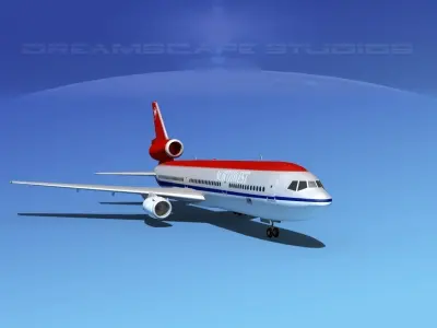 Douglas DC-10 Northwest 3D model