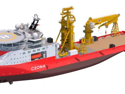 ULSTEIN SX121 Pipelay and construction vessel Polar Onyx 3D model