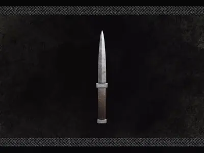 Medieval knife Low-poly 3D model