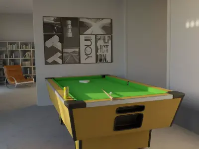 billard pool table Free 3D model