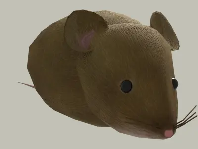 European Field Mouse Free low-poly 3D model