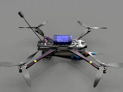 FPV KAMIKAZE DRONE Low-poly 3D model